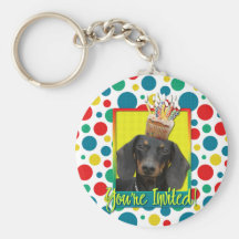 Invitation Cupcake - Dachshund - Winston Keychains