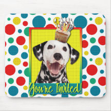 Invitation Cupcake - Dalmatian Mousepads