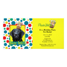 Invitation Cupcake - Labrador - Black - Gauge Photo Card Template