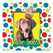 Invitation Cupcake - Labrador - Chocolate