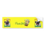 Invitation Cupcake - Pug Bumper Sticker