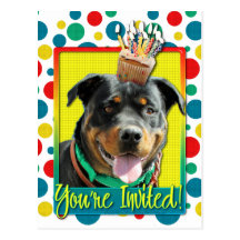 Invitation Cupcake - Rottweiler - SambaParTi Post Cards