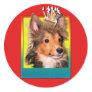 Invitation Cupcake - Sheltie Puppy - Cooper Stickers