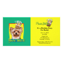 Invitation Cupcake - Yorkshire Terrier Photo Greeting Card