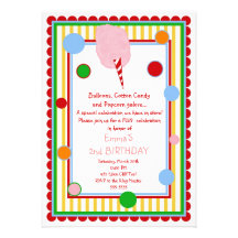 Invitation d'anniversaire de carnaval de cirque de