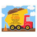 Invitation d'anniversaire de construction de camio