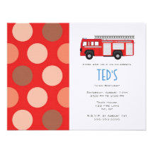Invitation d'anniversaire de enfant - camion de po