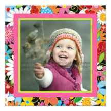 invitation d'anniversaire de jardin de fleurs de r
