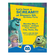 Invitation d'anniversaire de Monsters, Inc.
