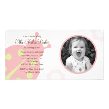 Invitation d'anniversaire de photo de coccinelle photocarte