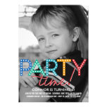 Invitation d'anniversaire de photo de temps de par
