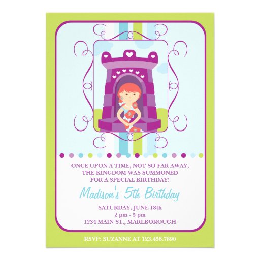 Invitation d'anniversaire de Rapunzel