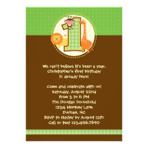 Invitation d'anniversaire de safari de jungle prem