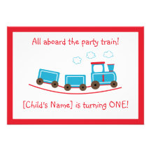 Invitation d'anniversaire de train de Choo Choo