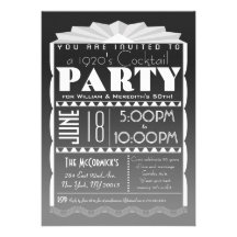 Invitation d'art déco - texte de coutume de style 