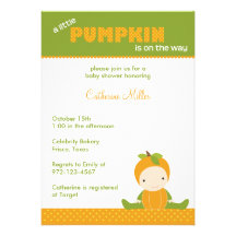 Invitation de baby shower d'automne