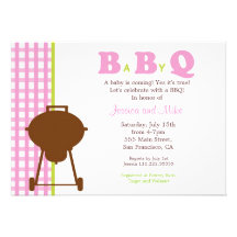 Invitation de baby shower de BBQ de BaByQ