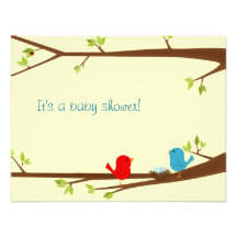 Invitation de baby shower de birdie