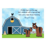 Invitation de baby shower de cheval et de ferme po