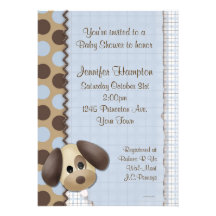 Invitation de baby shower de chiot