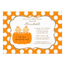 Invitation de baby shower de citrouille d'automne 