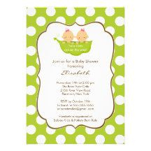 Invitation de baby shower de filles de jumeaux peu