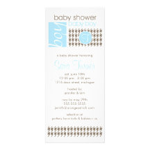 Invitation de baby shower de garçon - à la mode