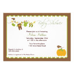 Invitation de baby shower de garçons d'automne