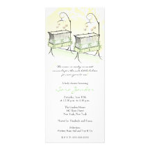 Invitation de baby shower de jumeaux - huches de b