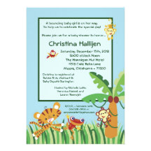 invitation de baby shower de jungle de la forêt hu