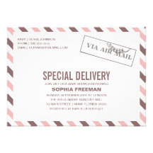 INVITATION DE BABY SHOWER DE LA LIVRAISON SPÉCIALE