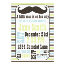 Invitation de baby shower de moustache invitations