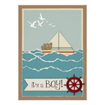 Invitation de baby shower de navigation