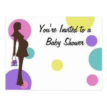 Invitation de baby shower de pois carte postale