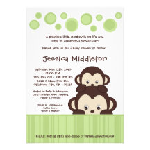 invitation de baby shower de singe de bruit de béb