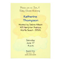 Invitation de baby shower de soleil