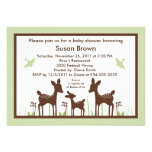 Invitation de baby shower de vert de cerfs communs