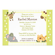 Invitation de baby shower des amis 5x7 de safari d