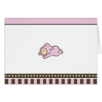 Invitation de baby shower - rose et Brown cartes