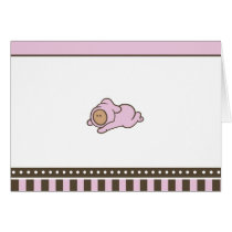 Invitation de baby shower - rose et Brown cartes