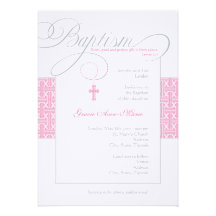 Invitation de baptême de fille