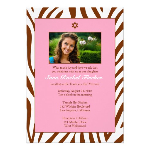 Invitation de bat mitzvah