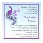 Invitation de bat mitzvah de paon