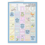 Invitation de bingo-test de baby shower cartes