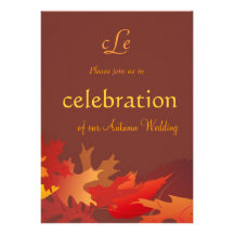 Invitation de célébration de mariage d'automne