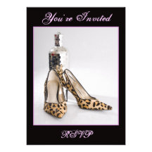 Invitation de chaussure de léopard