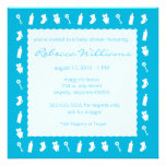 Invitation de choses de bébé bleu