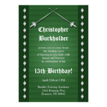 Invitation de clôture verte de fête d'anniversaire