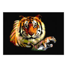 Invitation de collage de tigre