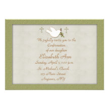 Invitation de colombe de chrétien